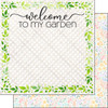 SCRAPBOOK CUSTOMS 12x12 Occupations Themed Paper: Gardening Welcome