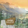 SCRAPBOOK CUSTOMS 12x12 Travel Themed Paper: Glacier National Park Watercolor