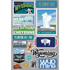 REMINISCE Jet Setters 3.0 Die Cut Stickers: Wyoming