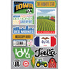 REMINISCE Jet Setters 3.0 Die Cut Stickers: Iowa