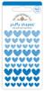 DOODLEBUG DESIGNS Monochromatic Collection Heart Puffy Shapes: Blue Jean