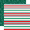 ECHO PARK Happy Holidays 12x12 Paper: Seasonal Stripes