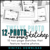 * DIGITAL DOWNLOAD * 10 TWO-PAGE SKETCHES with 12 photos