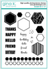 GINA K. DESIGNS 6x8 Clear Stamp Set: Hexagon Fun