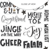 PRETTY LITTLE STUDIO Comfort & Joy Stickers | Jingle Words | Clear