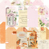 SIMPLE STORIES Simple Vintage Essentials Color Palette 12x12 Paper: Blush & Orange Tags