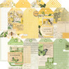 SIMPLE STORIES Simple Vintage Essentials Color Palette 12x12 Paper: Yellow & Green Tags