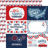 ECHO PARK Stars and Stripes Forever 12x12 Paper: 6x4 Journaling Cards