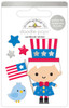 PREORDER - ships late June: DOODLEBUG DESIGNS Hometown USA Doodle-Pops Sticker: Uncle Sam