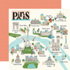 CARTA BELLA Paris 12x12 Paper: Paris Map