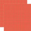 ECHO PARK Bold Gingham 12x12 Paper: Cherry Red