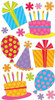 EK SUCCESS Sticko Flat Stickers: Fun Party and Balloons