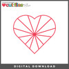 DIGITAL DOWNLOAD: Cut Files by Allison - Sunburst Heart Outline