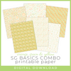 DIGITAL DOWNLOAD: Printables by Debbie - SG Combo Paper | Orange, Green, Yellow