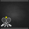 SCRAPBOOK CUSTOMS 12x12 Sports Themed Paper: Chalkboard - Tennis
