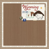 SCRAPBOOK CUSTOMS 12x12 Travel Themed Paper: Natural Craft Map - Wyoming