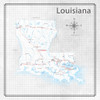 SCRAPBOOK CUSTOMS 12x12 Travel Themed Paper: Adventure Map - Louisiana