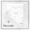 SCRAPBOOK CUSTOMS 12x12 Travel Themed Paper: Adventure Map - Nevada