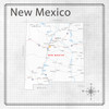 SCRAPBOOK CUSTOMS 12x12 Travel Themed Paper: Adventure Map - New Mexico