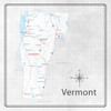 SCRAPBOOK CUSTOMS 12x12 Travel Themed Paper: Adventure Map - Vermont