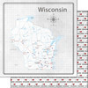 SCRAPBOOK CUSTOMS 12x12 Travel Themed Paper: Adventure Map - Wisconsin