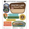 SCRAPBOOK CUSTOMS Sticker: National Park Signs - Crater Lake