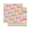 PREORDER - ships December: PRETTY LITTLE STUDIO Candy Cane 12x12 Paper | Colorful Confections (double-sided)