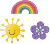 SIZZIX Thinlits Dies: Flower, Rainbow, and Sun