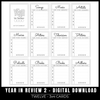 DIGITAL DOWNLOAD: Printables by Debbie - Year in Review 2 | Entertainment