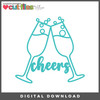 DIGITAL DOWNLOAD: Cut Files by Allison - Champagne Glasses