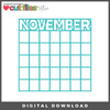 DIGITAL DOWNLOAD: Cut Files by Allison - November Calendar