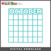 DIGITAL DOWNLOAD: Cut Files by Allison - October Calendar