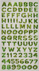 EK SUCCESS Sticko Flat Alphabet Stickers: Green Metallic