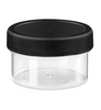 PINK & MAIN Wide Mouth Plastic Jars - Black (Set of 3)