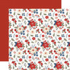 CARTA BELLA Americana Summer 12x12 Paper: Patriotic Floral