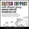 DIGITAL DOWNLOAD: Allison Davis for SG | Sketch Support Bonus Sketch Examples #45