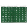 ELLE'S STUDIO Alphabet Stickers: Large Tile - Green/White