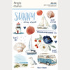 PREORDER - ships May: SIMPLE STORIES Simple Vintage Sand & Sea Rub-Ons