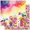 PAPER ROSE Rainbow Village 12x12 Paper: Basics D