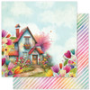 PAPER ROSE Rainbow Village 12x12 Paper: Basics C