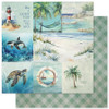 PAPER ROSE Seaside Memories 12x12 Paper: Basics A