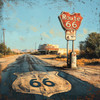 PREORDER - ships July: SSC DESIGNS Road Trip Route 66 12x12 Paper: Pit Stop Postcards