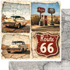 PREORDER - ships July: SSC DESIGNS Road Trip Route 66 12x12 Paper: Route 66 Roadmap