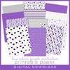 DIGITAL DOWNLOAD: PRINTABLES BY DEBBIE True Colors Graduation Papers - Purple