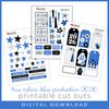 DIGITAL DOWNLOAD: PRINTABLES BY DEBBIE True Colors Graduation Cut Outs - Blue (2026)