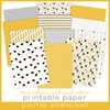 DIGITAL DOWNLOAD: PRINTABLES BY DEBBIE True Colors Graduation Papers - Gold