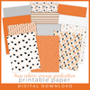DIGITAL DOWNLOAD: PRINTABLES BY DEBBIE True Colors Graduation Papers - Orange