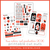 DIGITAL DOWNLOAD: PRINTABLES BY DEBBIE True Colors Graduation Cut Outs - Red (2026)