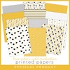 SCRAPBOOK GENERATION Printed Printables True Colors Graduation Papers - Gold