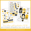 SCRAPBOOK GENERATION Printed Printables True Colors Graduation Cut Outs - Gold (2026)